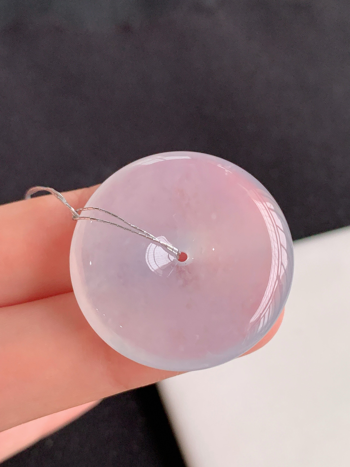 【冰种平安扣】
裸石尺寸：29/5.6..