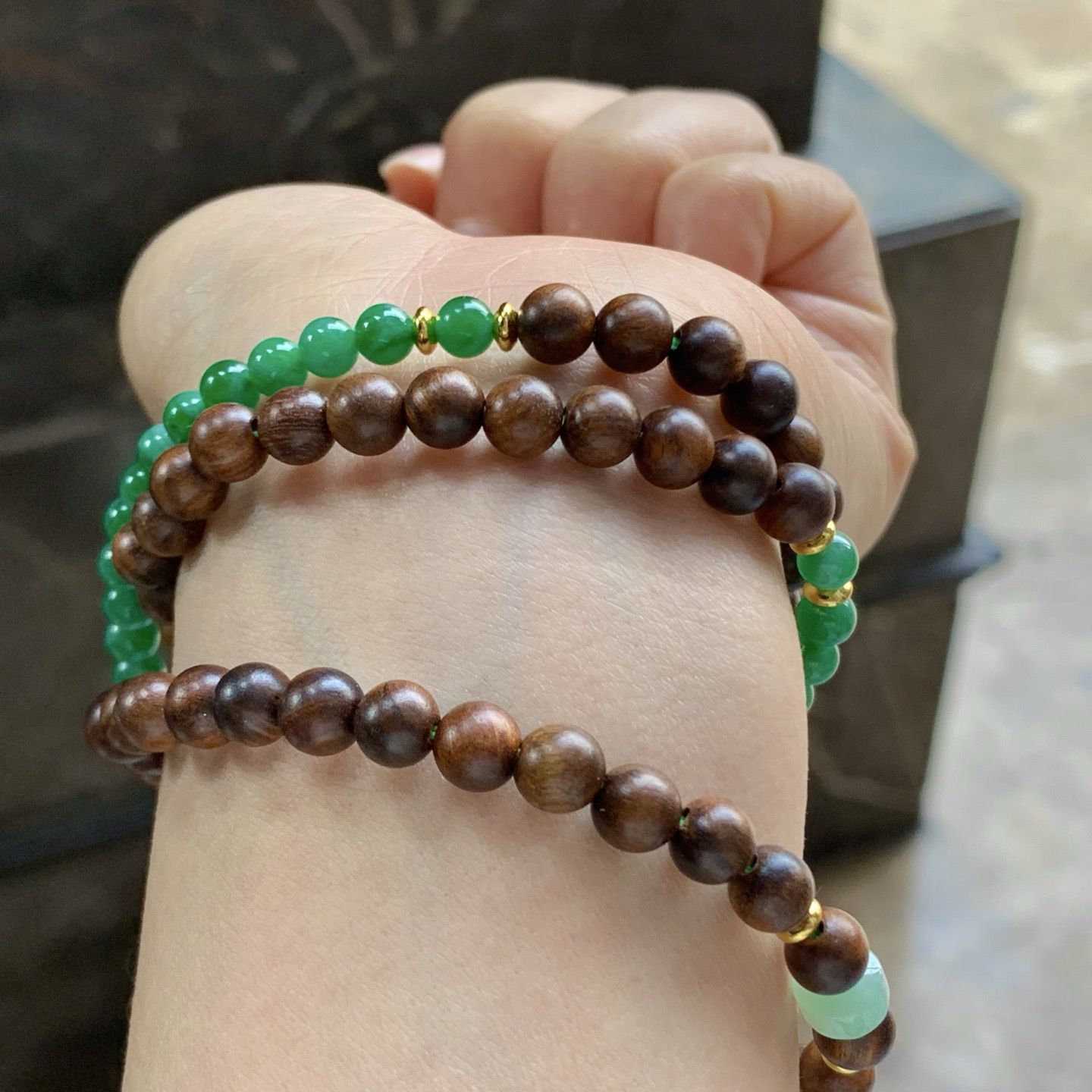 辣绿色手串^_^鲜艳