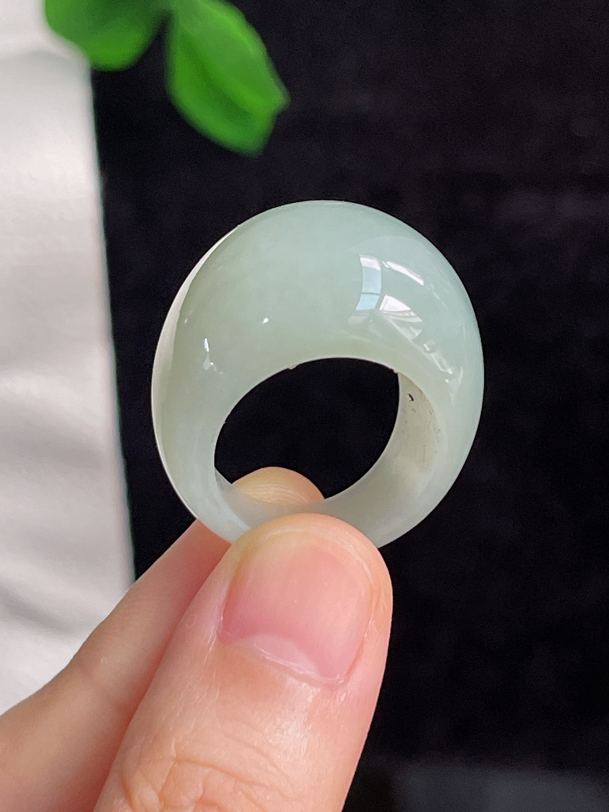 和田玉馒头指环