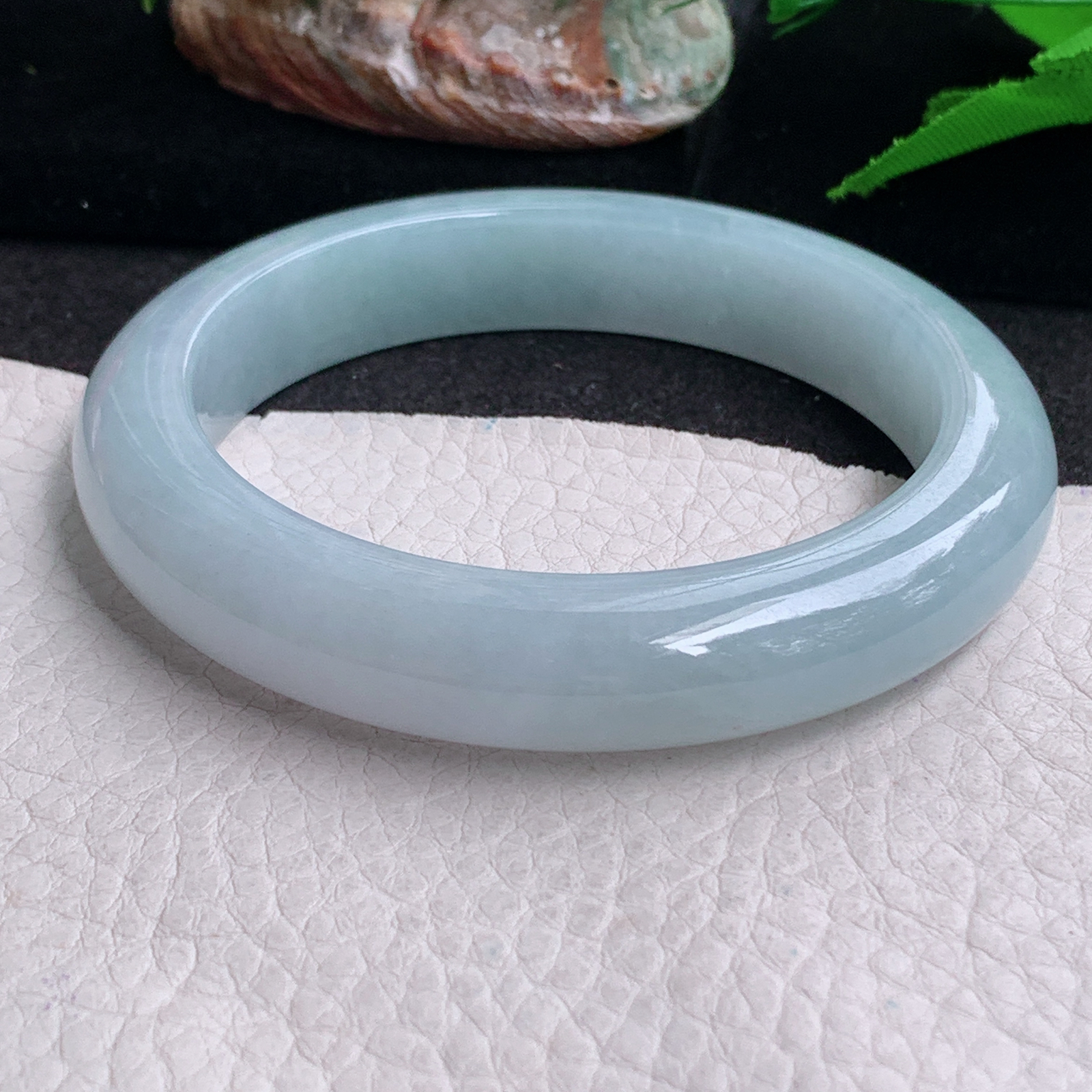 ee实拍59.5*12.3*9.5平安镯 缅甸翡翠a货手镯蓝紫大气女款正圈玉镯子