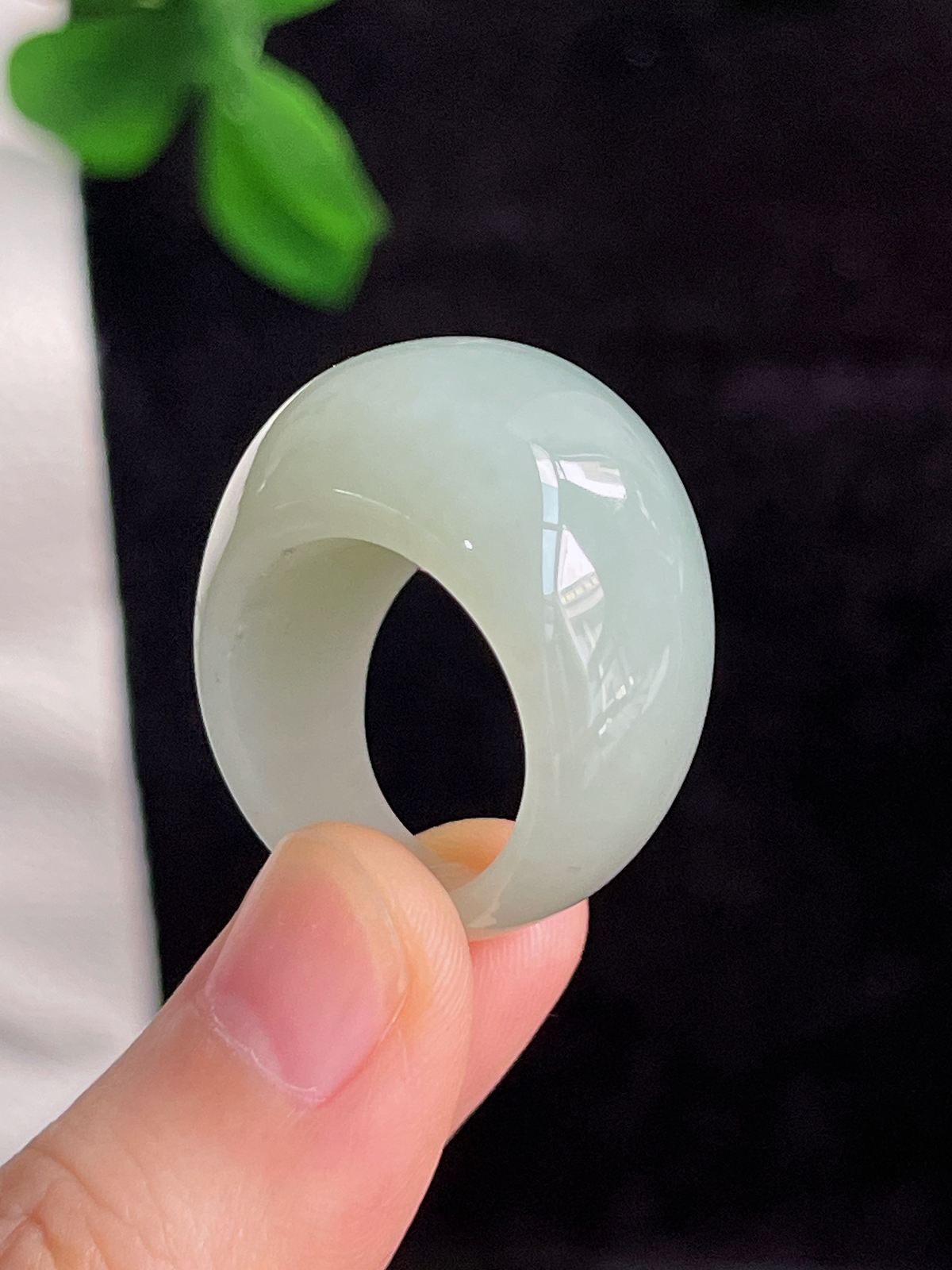 和田玉馒头指环