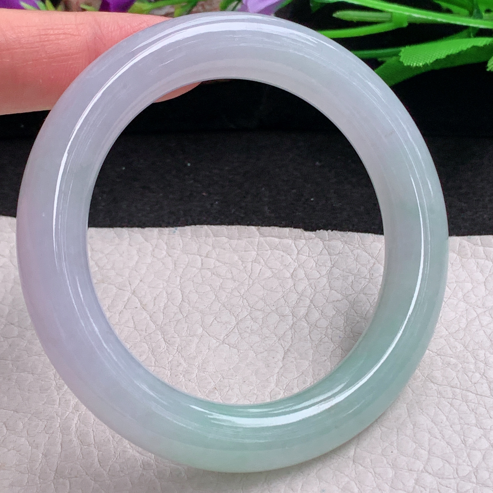 xc实拍57*11*11.5美人镯 缅甸翡翠a货手镯春带彩女款圆条玉镯子