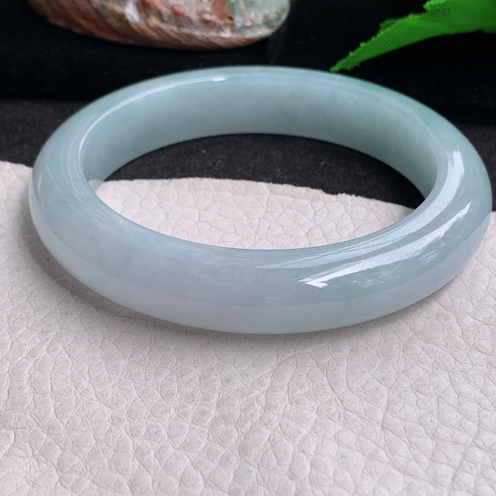 ee实拍59.5*12.3*9.5平安镯 缅甸翡翠a货手镯蓝紫大气女款正圈玉镯子