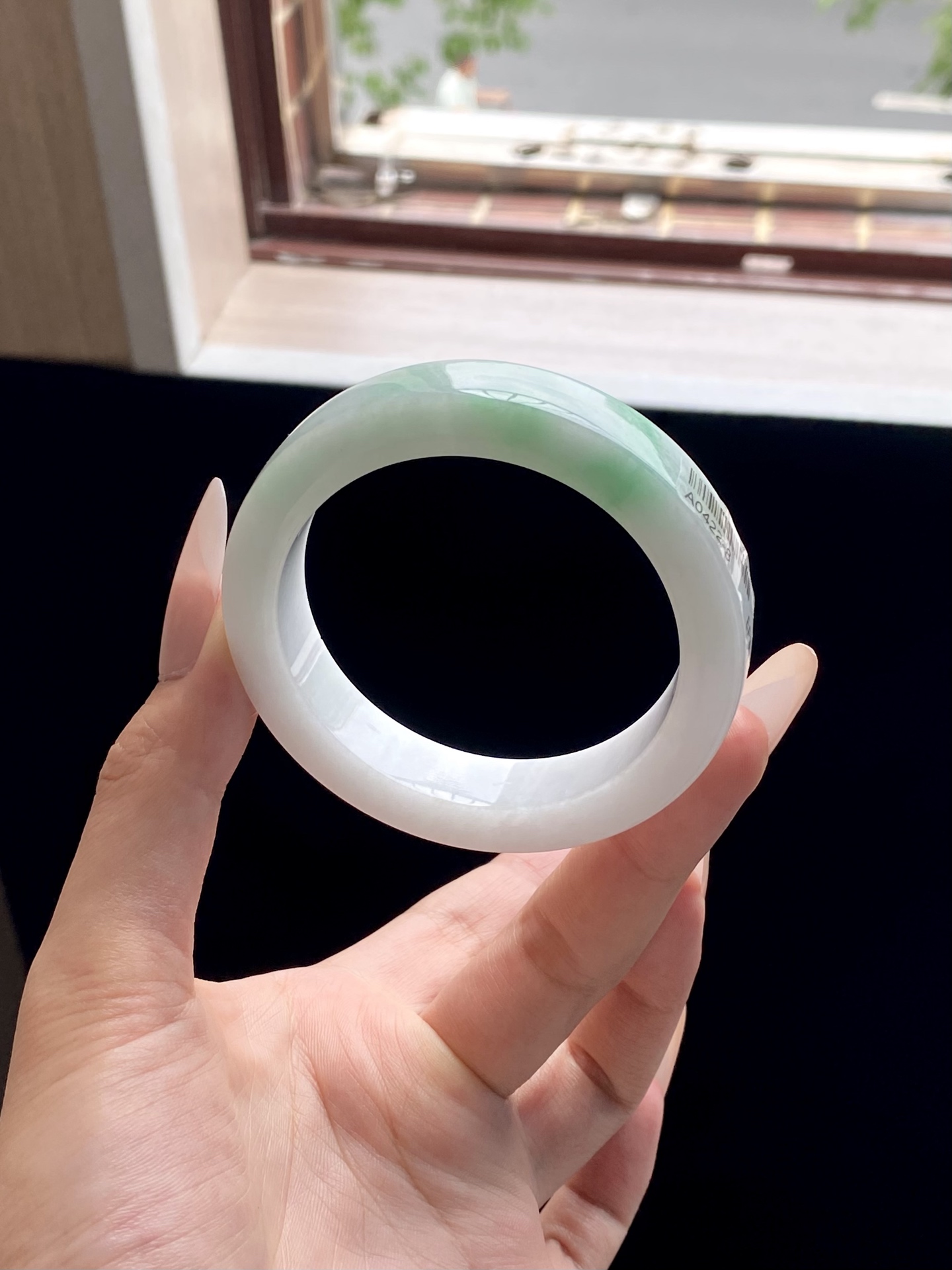 白底青镯胚，A0422-8，⭕️72-55-12.5-9，可做55～56正圈