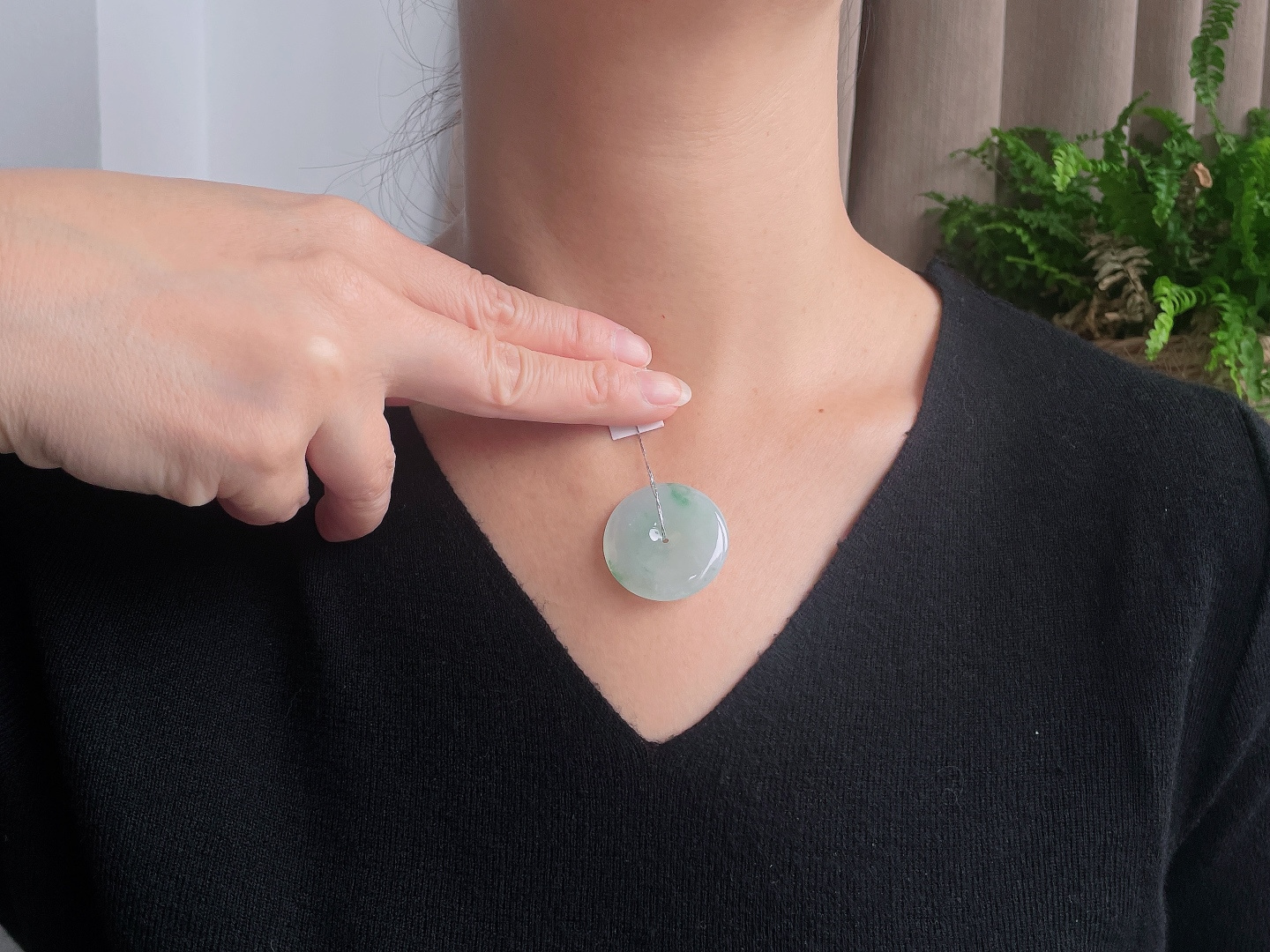 【裸石】平安扣吊坠，缅料，无裂，性比高，尺寸31.6/6，重量12.4克