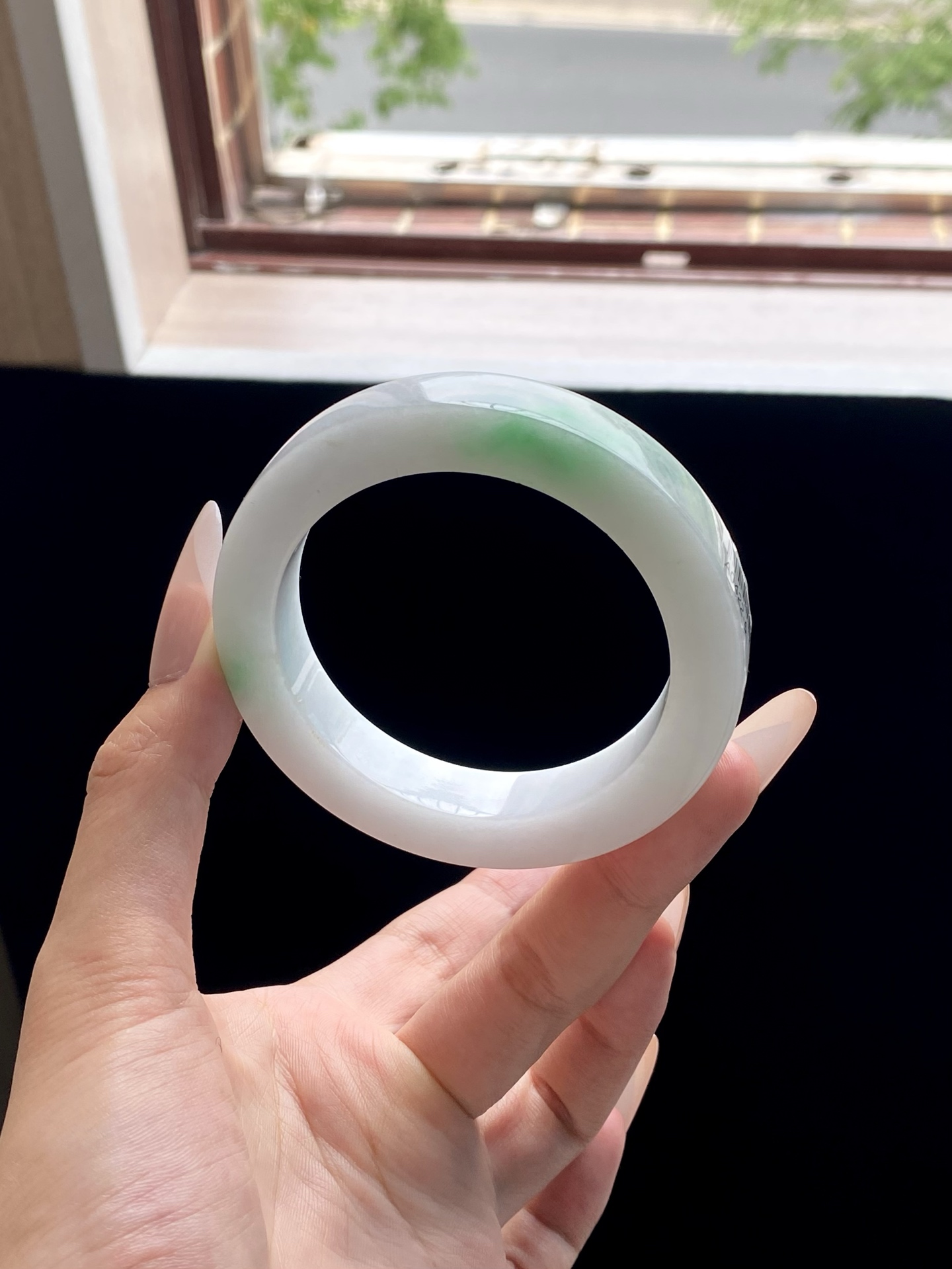 白底青镯胚，A0422-6，⭕️76.5-57-12-10，可做57～60正圈