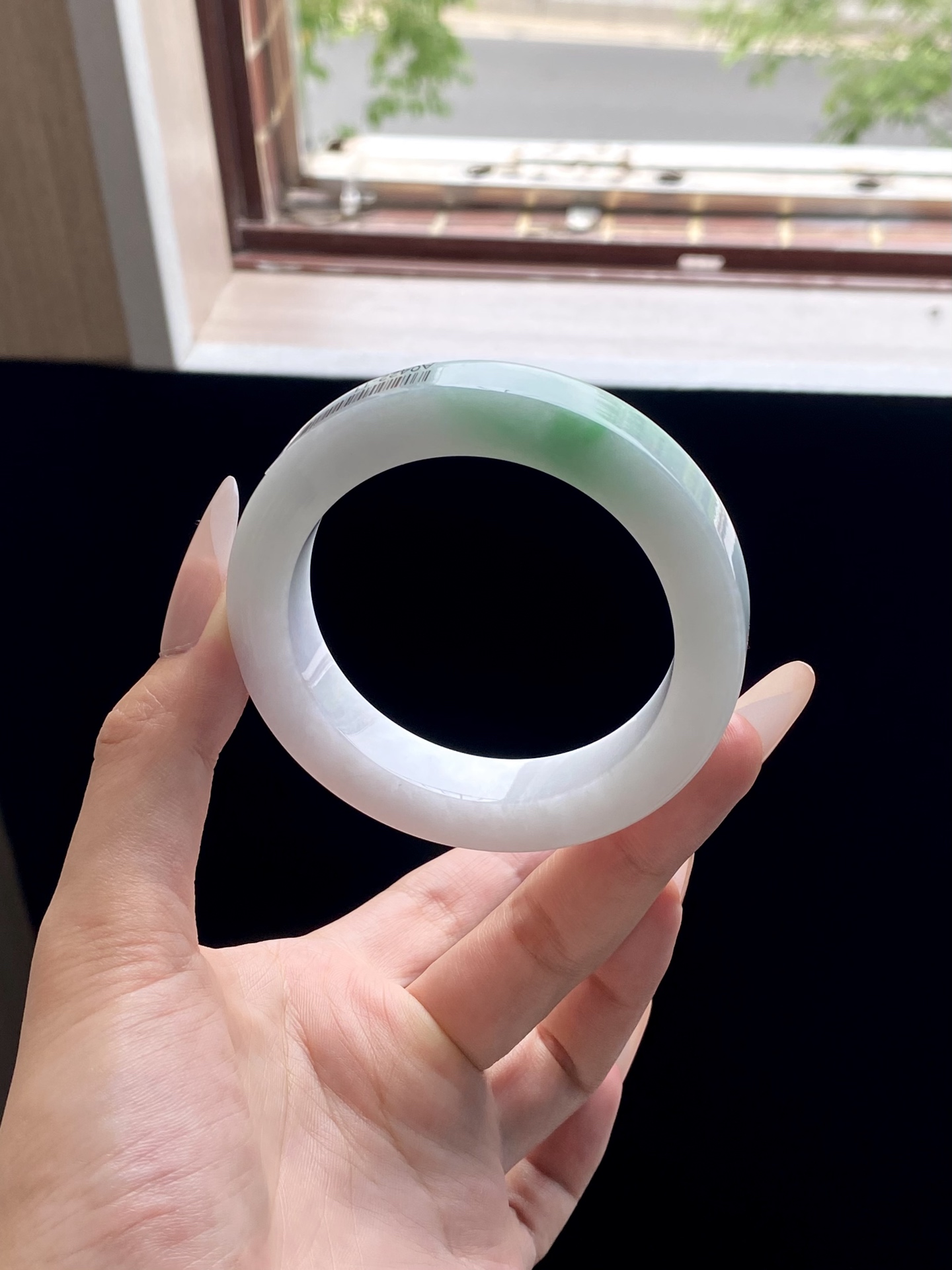 白底青镯胚，A0422-11，⭕️76.8-57-12.5-10，可做57～60正圈