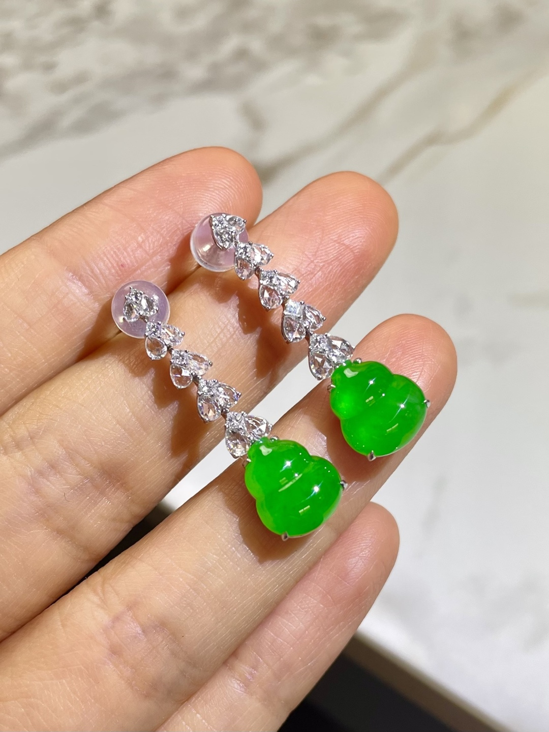 ️葫芦耳坠，裸石 10*8.5*3.5mm 29.5*8.5*5.5mm