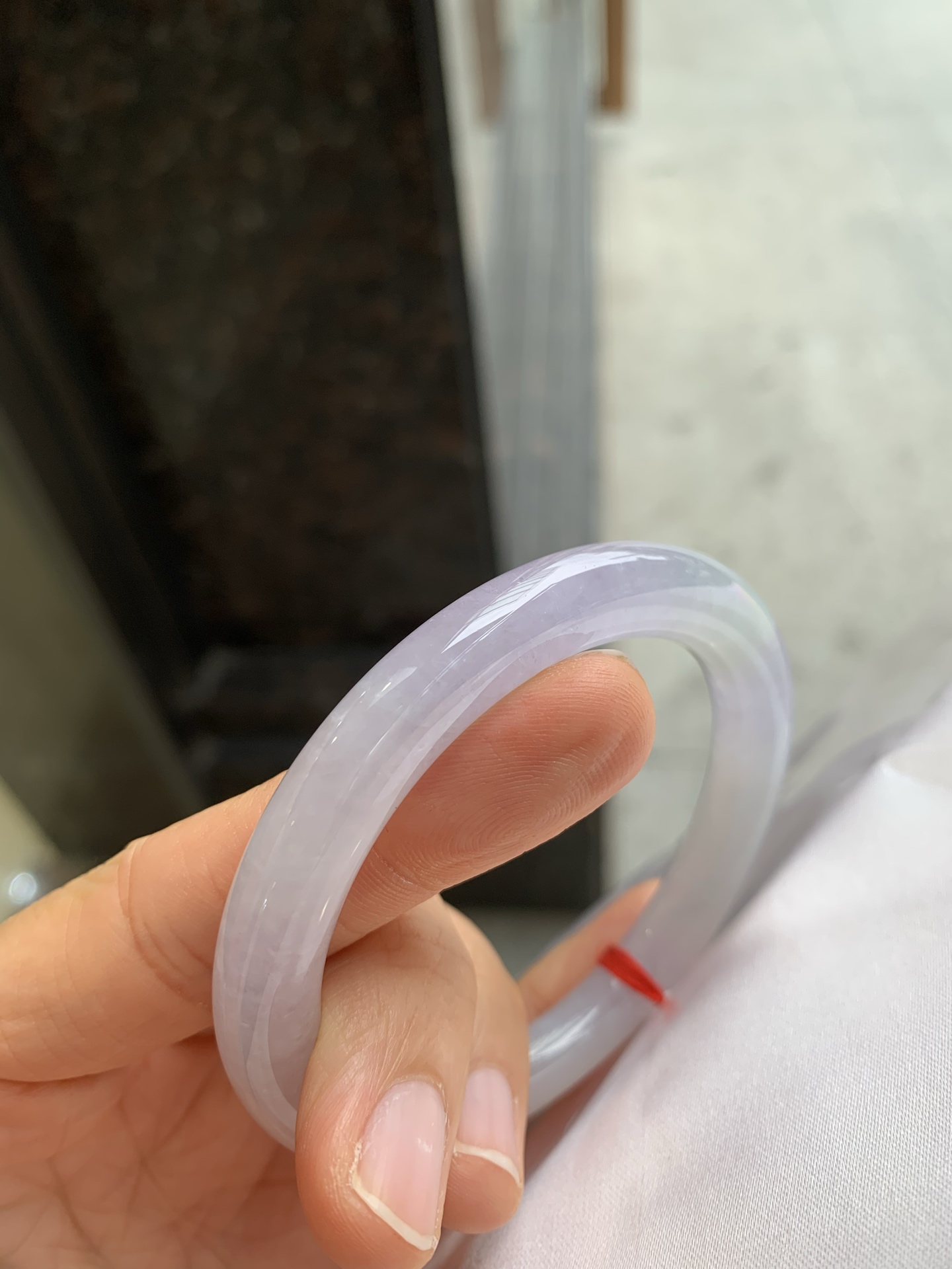 圆条冰紫，有纹，尺寸54.5/8.3/9.2，清新