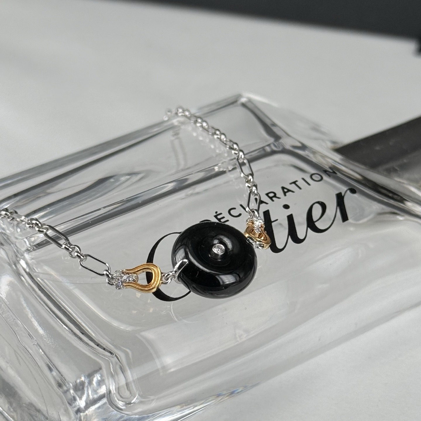 精品18k墨翠平安扣手链 重金豪镶 饱满大气 打灯通透 油性十足 尺寸13.3