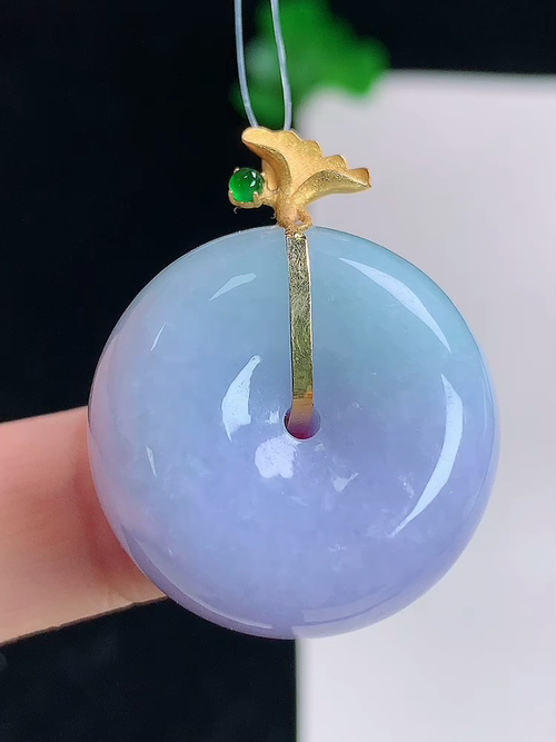 18k金镶平安扣，无裂，尺寸24.6/12.4，№:y2772  20