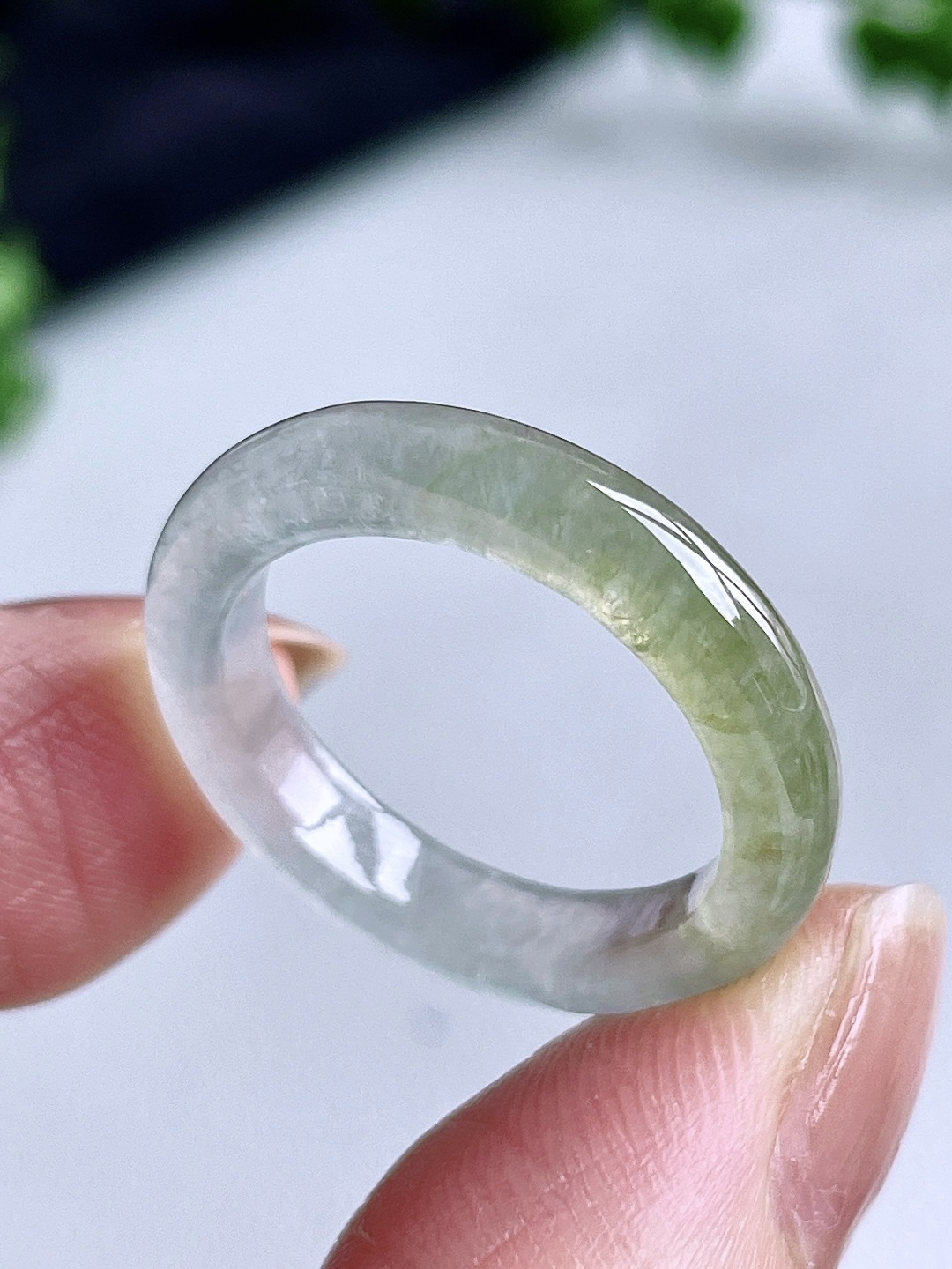 【裸石】冰飘黄翡戒圈指环，缅料，无裂，性比高，尺寸4.3-3.4，圈口15号，重量2.6克