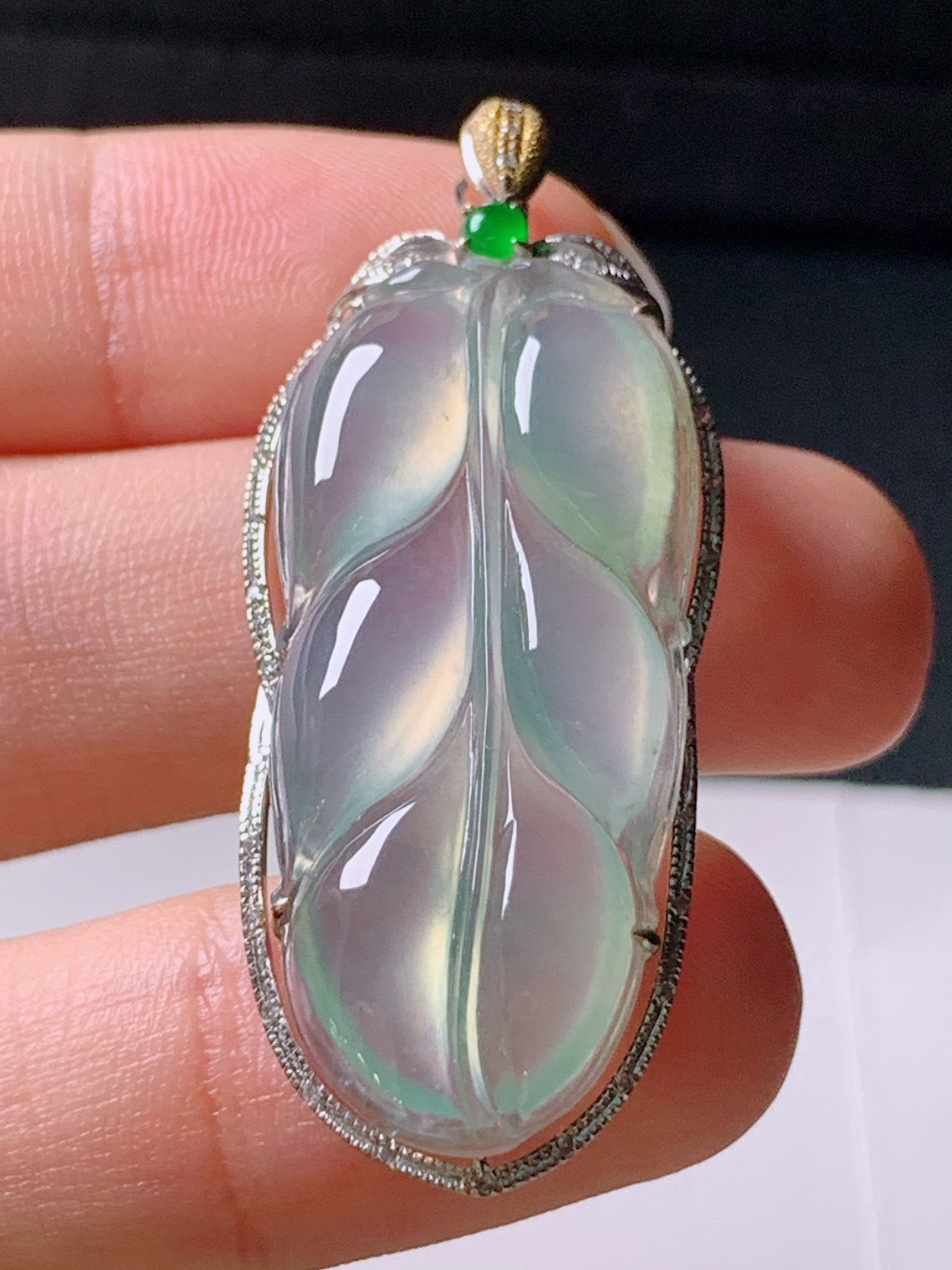 ️ 冰种晴底观音吊坠，无裂通透莹润，裸石35.3-16.2-5.243.9-18.4-7.5