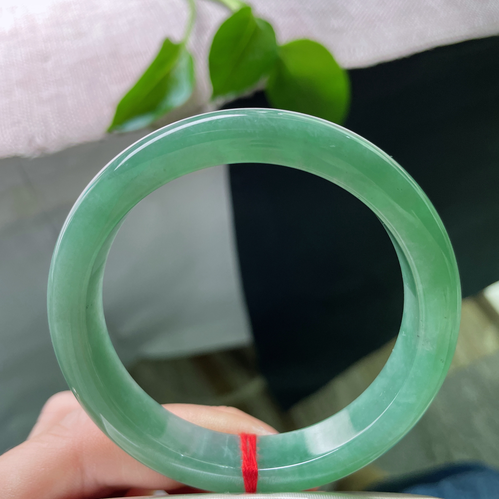 56.4/11.4/7.9，绿底正圈，满色匀称，种老，是光阴的层叠，ss50157a..