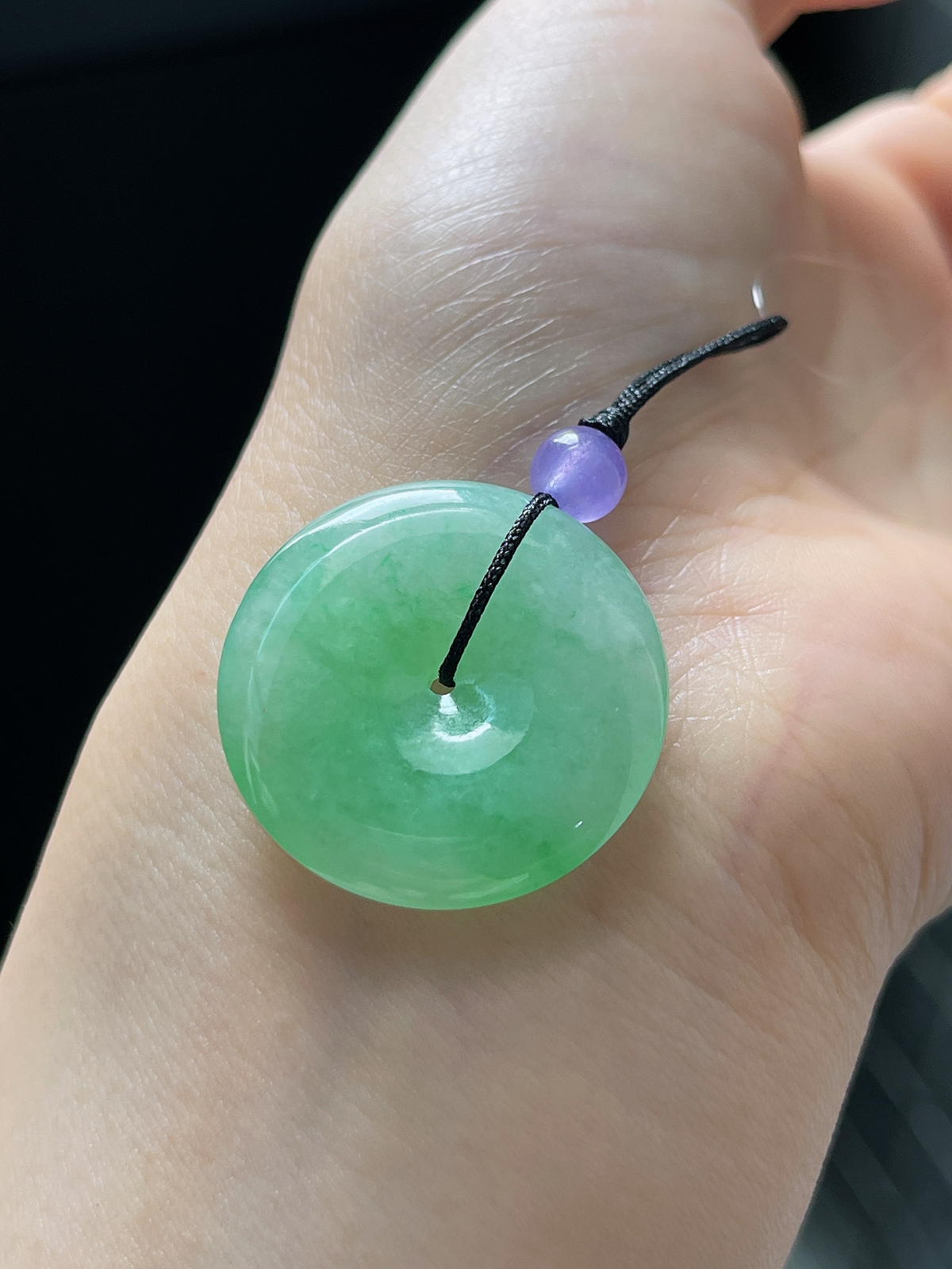 翡翠冰糯种绿色平安扣