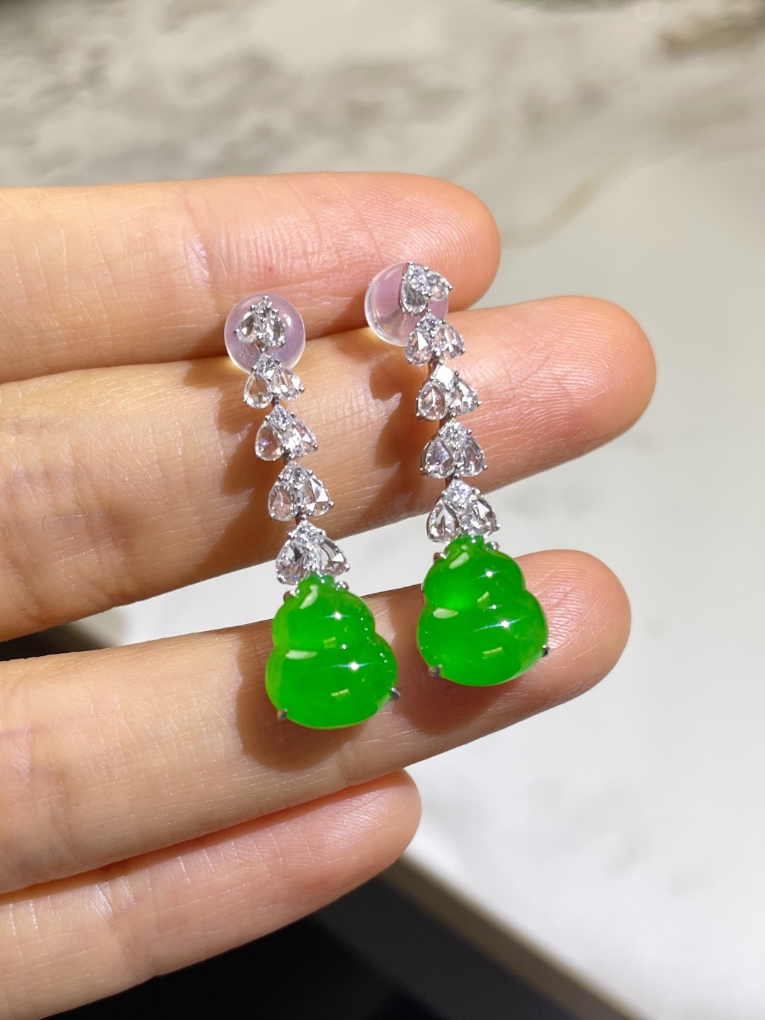 ️葫芦耳坠，裸石 10*8.5*3.5mm 29.5*8.5*5.5mm