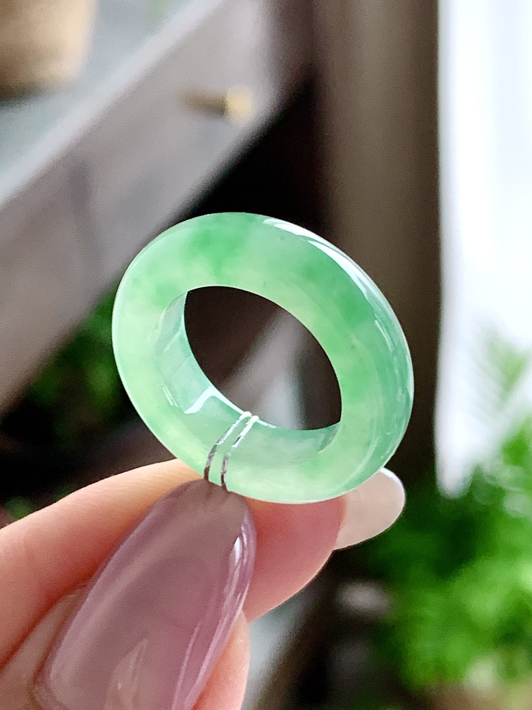 【裸石】🫧冰种飘绿花戒圈指环，性比高，飘花，尺寸6.2-5，圈口12号，重量5.5克