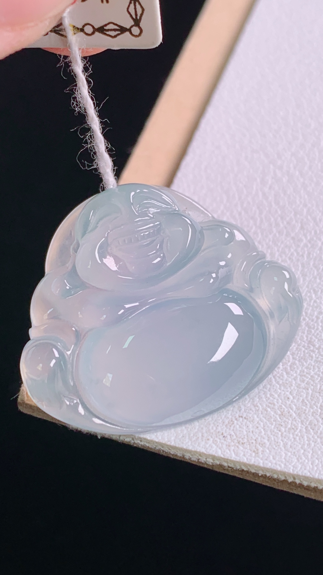 ️冰紫佛公，紫气东来，冰晶玉洁，无裂，尺寸22.2/26.2/5.7，编号24