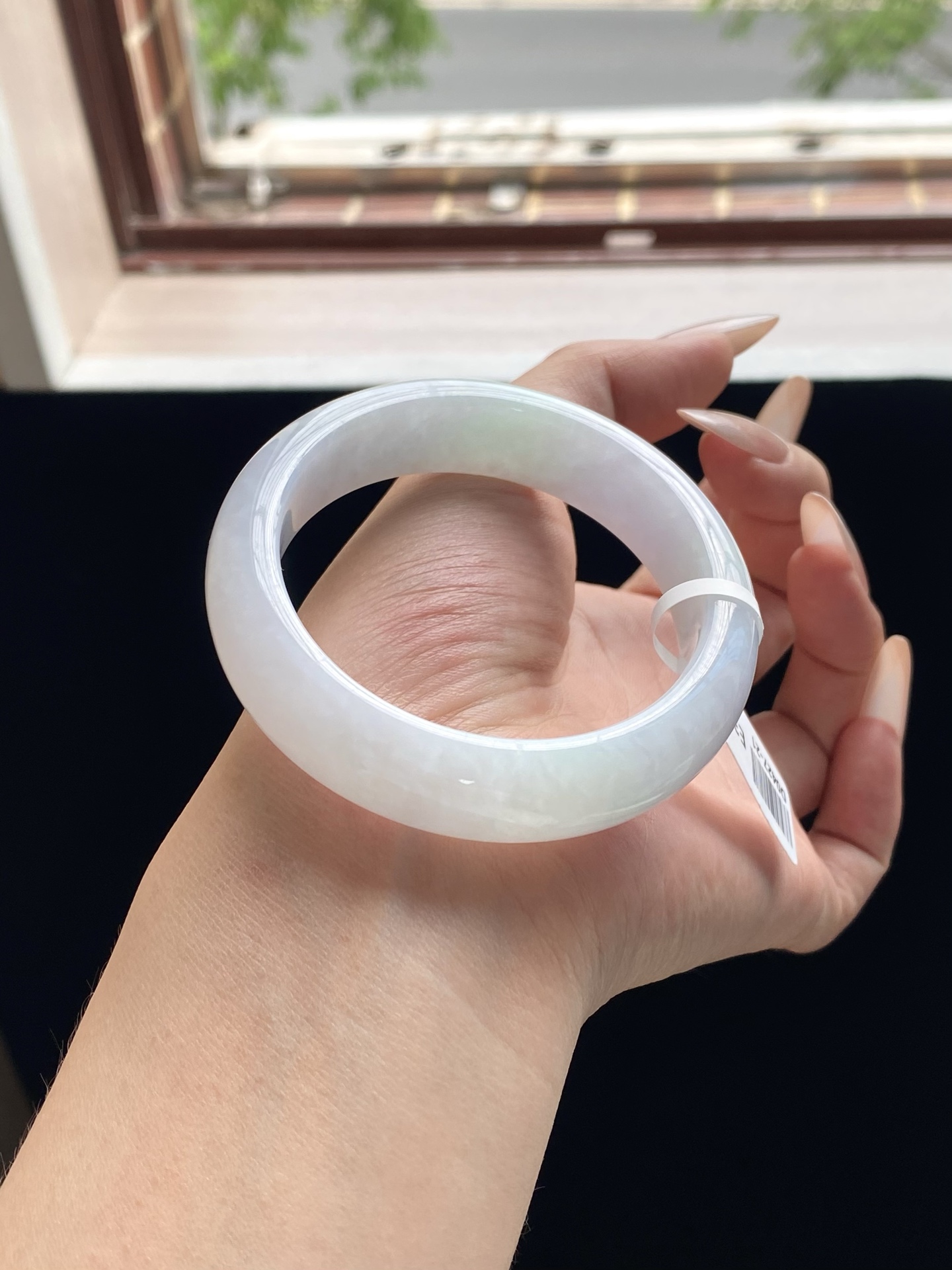 粉紫白月光宽版正圈成品，D0427-21，53.5-14.5-8.8