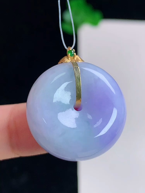 18k金镶平安扣，无裂，尺寸23.6/11.3，№:y2772  20