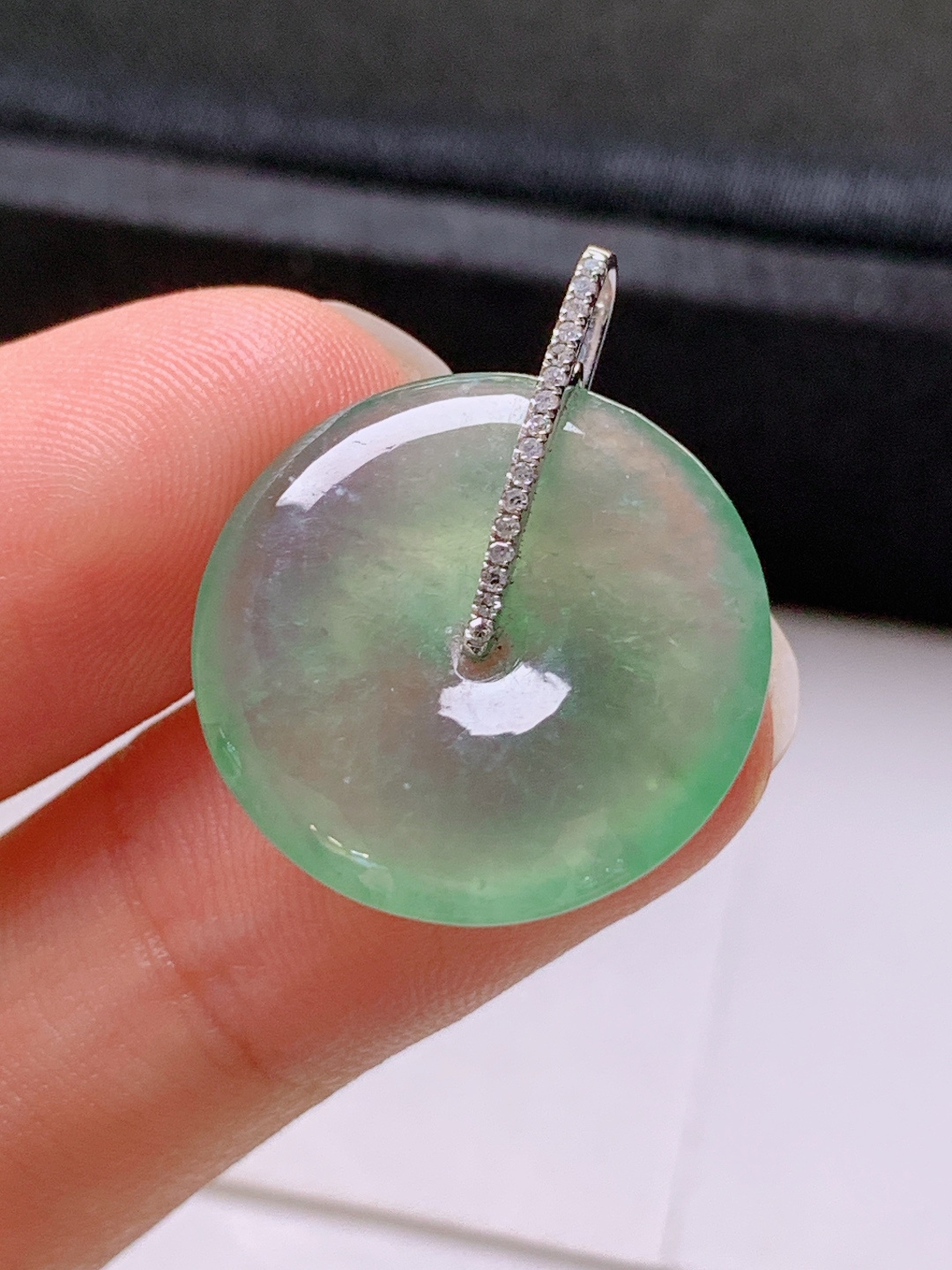 ️ 冰种绿平安扣吊坠，无裂翠绿水润，裸石19.1-3.523.9