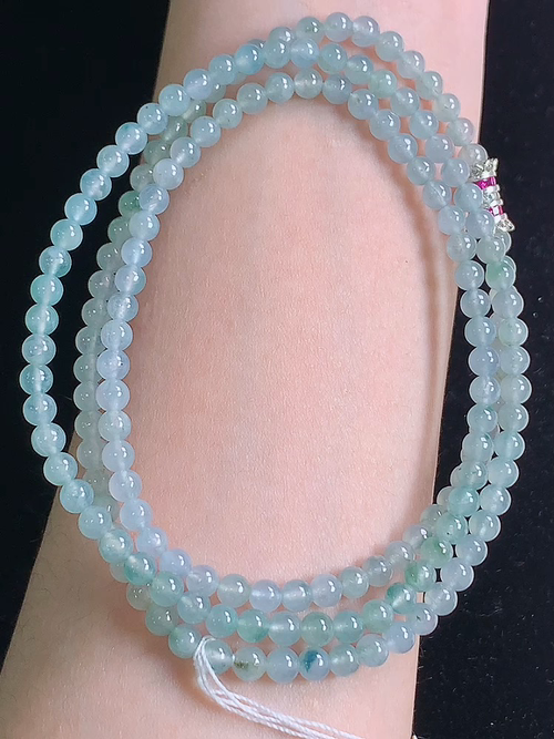  ，冰飘花转运珠链，，尺寸4mm，№;y2727 25