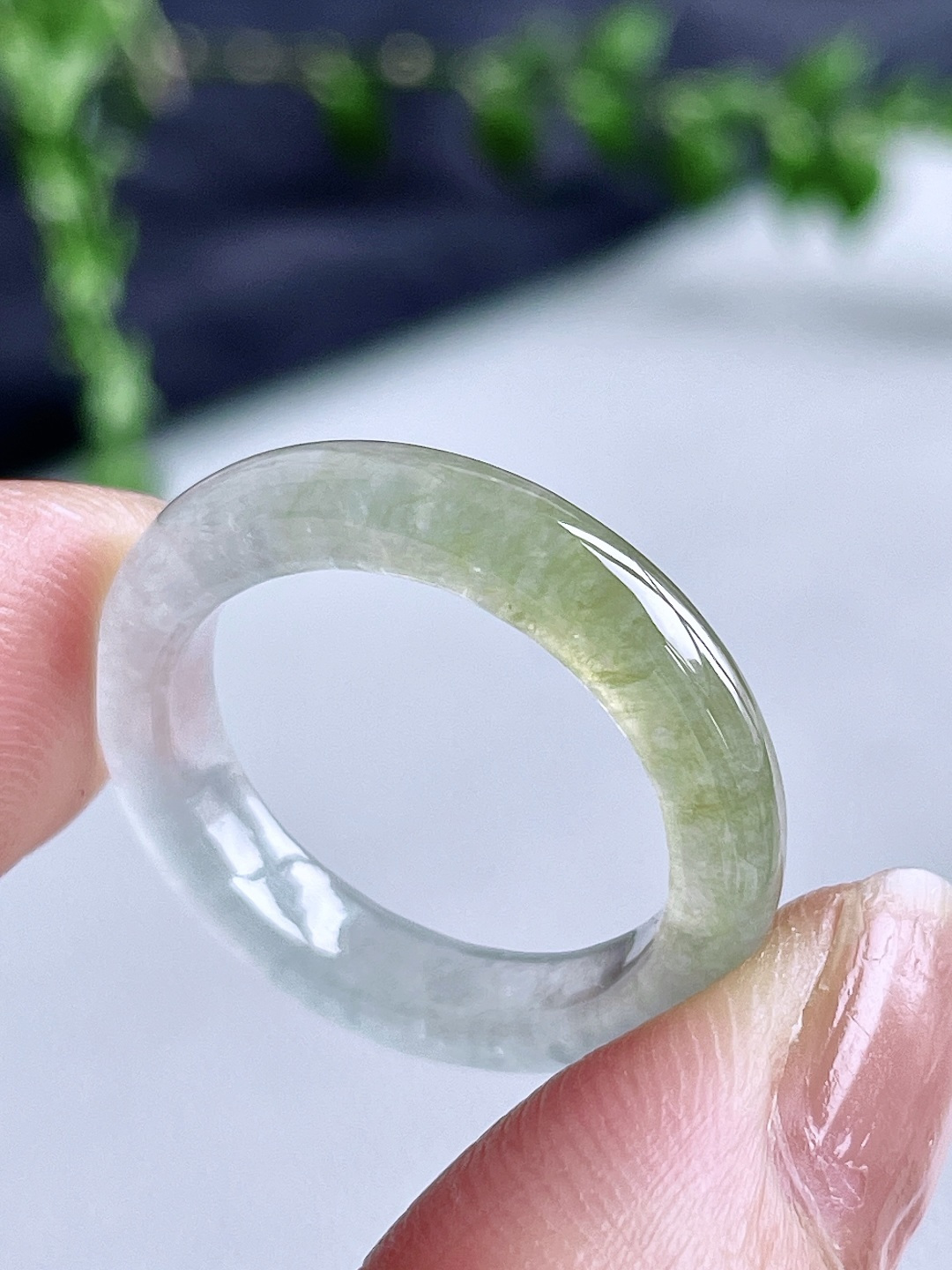 【裸石】冰飘黄翡戒圈指环，缅料，无裂，性比高，尺寸4.3-3.4，圈口15号，重量2.6克