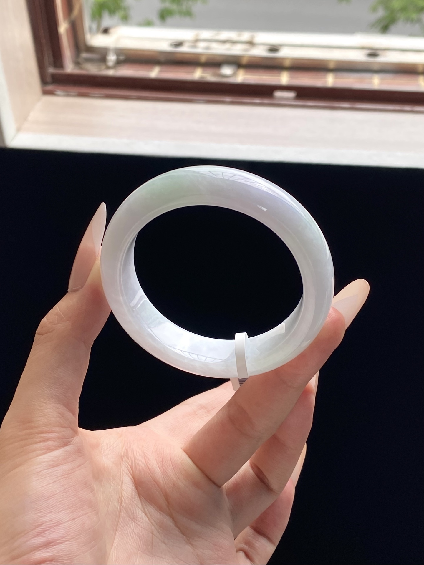 粉紫白月光宽版正圈成品，D0427-21，53.5-14.5-8.8