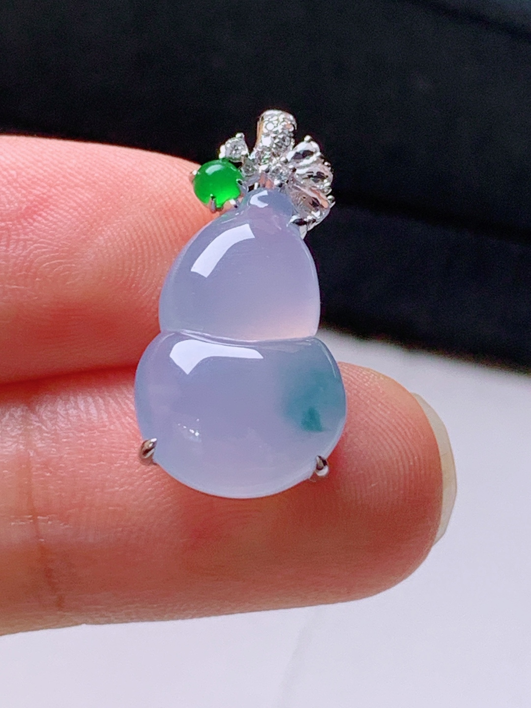 ️ 烟雾紫葫芦吊坠，色正水润，紫气东来，裸石17.4-11.5-5.923.1-6.3