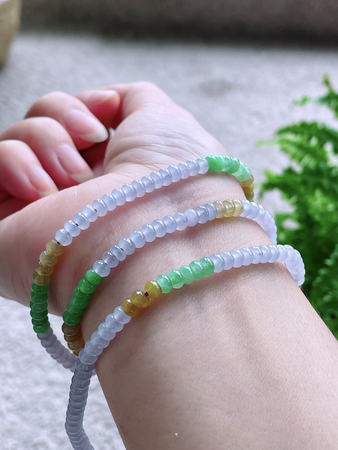 冰多宝珠链圆珠珠子算盘珠链，缅甸，性比高，4.4/2.3mm，32cm，28.2克