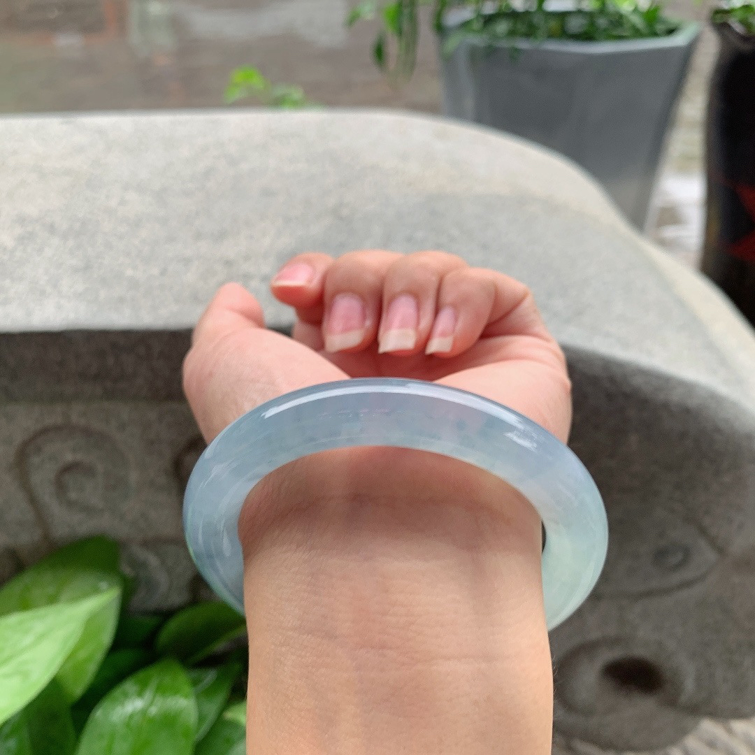 圈口57.8-11.2 【冰紫圆条手镯】圆条57 58可戴