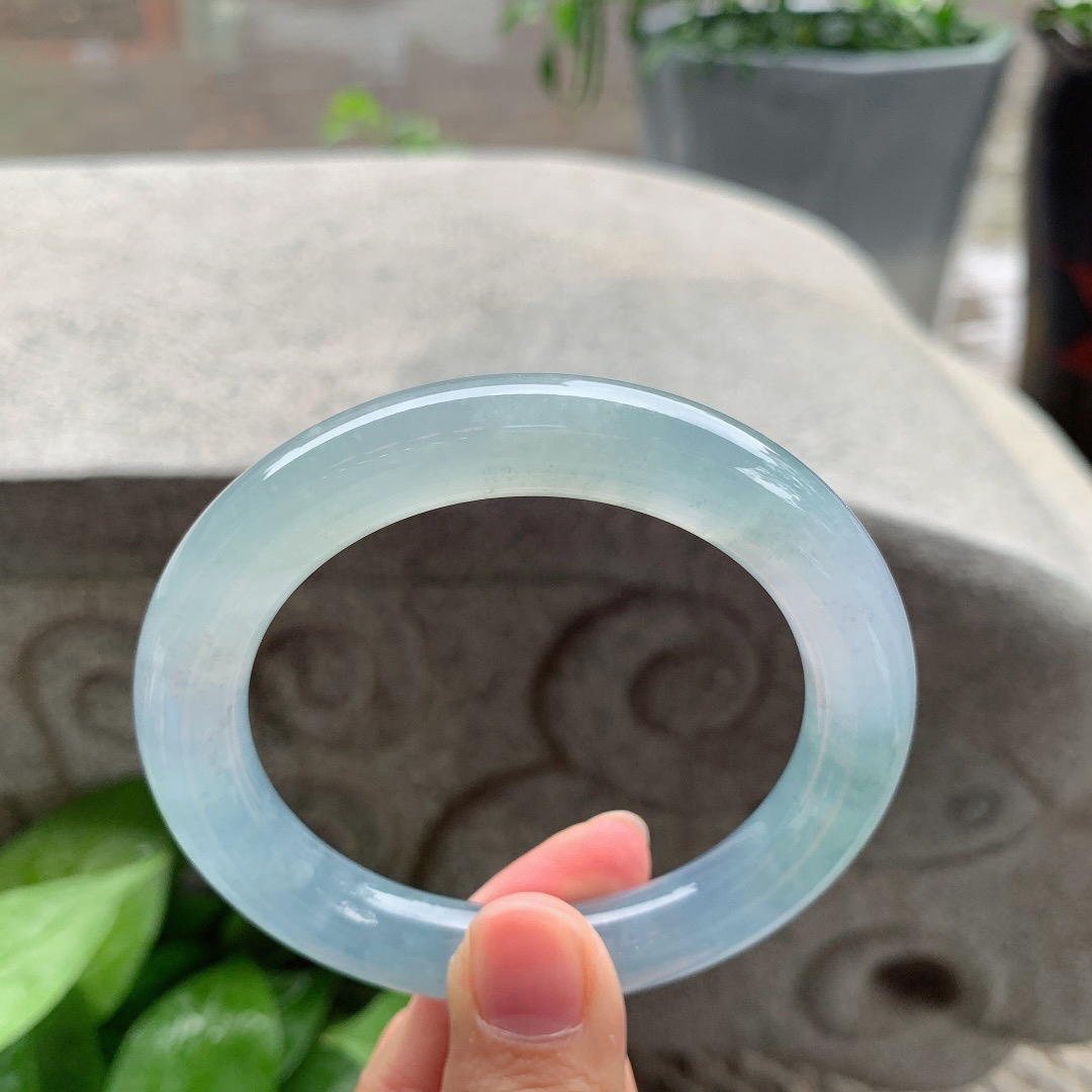 圈口57.8-11.2 【冰紫圆条手镯】圆条57 58可戴