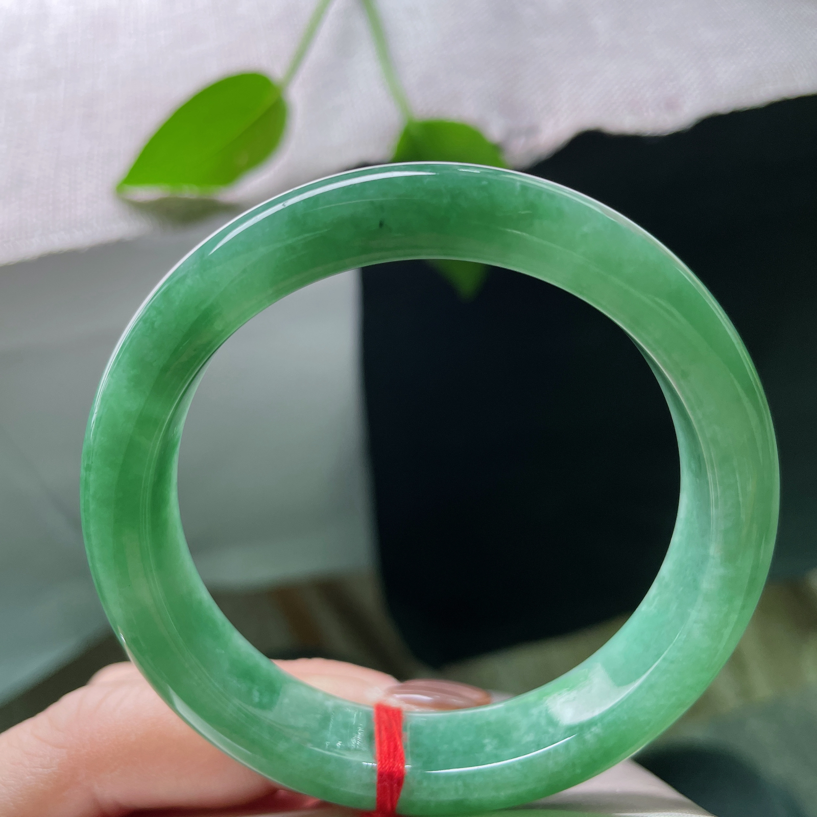 56.1/12/8.3，满绿正圈，颜色鲜艳夺目，佩戴富贵吉祥，种老，细润，ss51838a..