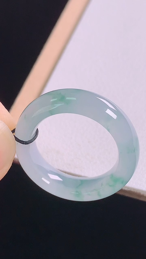 冰飘花指环，无裂，尺寸:圈口13/16.5-5.9-3.8mm，编号24