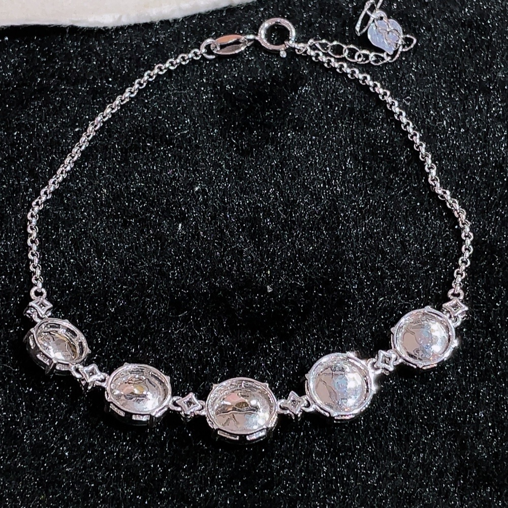 ️3号 冰绿鸽子蛋手链，，18k金镶嵌，种水，重金镶嵌，南非钻镶，厚装饱满，高端大气，时尚百搭，性比高58.9/7.2/4.5，裸石7.6/7.6、7.2/7.0、6.6/6.6