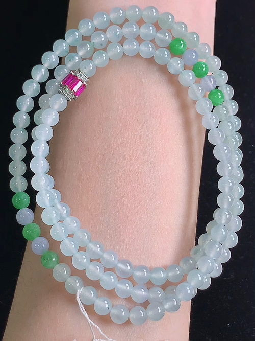 春彩转运珠链，，尺寸4.9mm，编号y2727 25