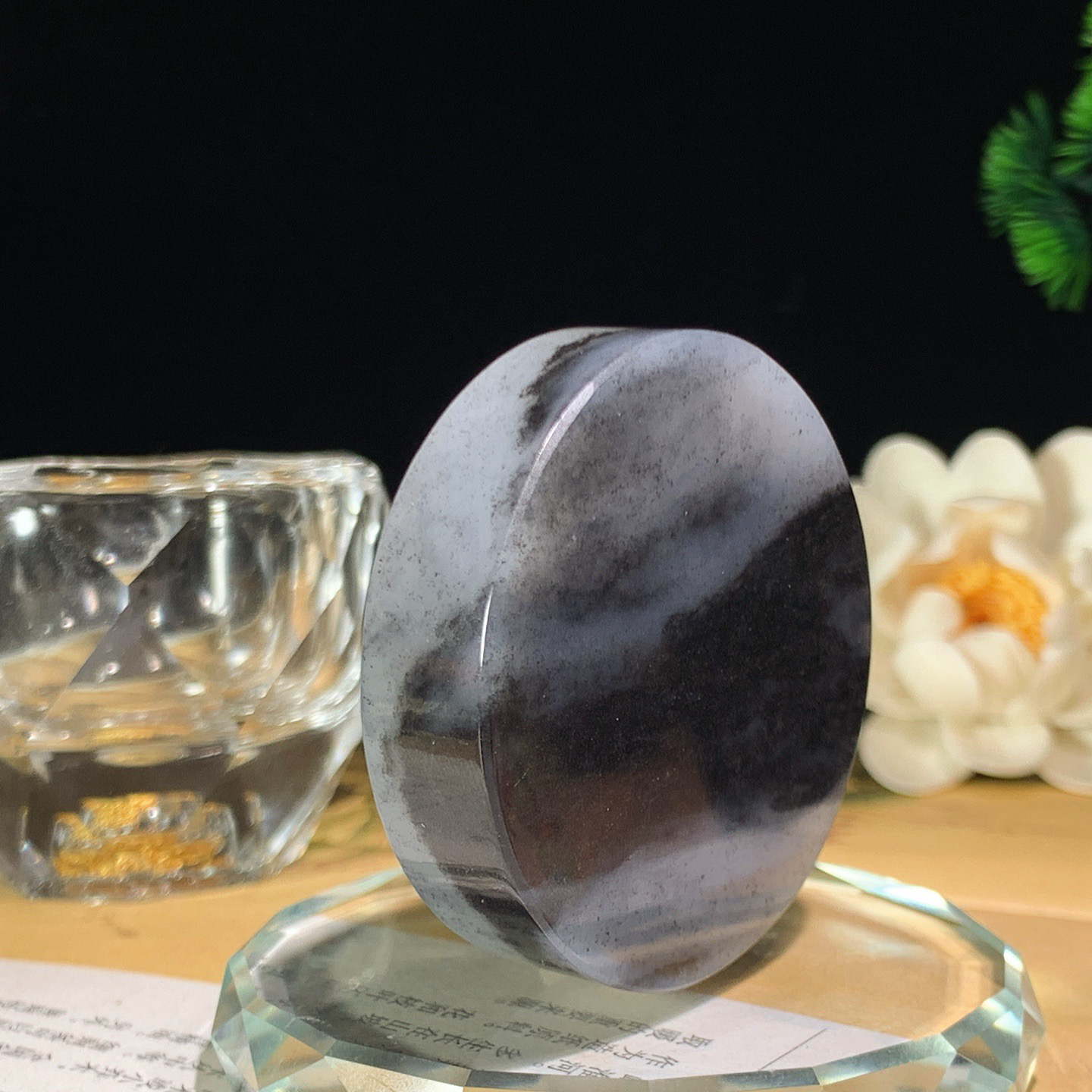 新疆和田玉籽料青花平安无事 青花手镯芯尺寸50/12重75克 玉质细腻油润。手推出油。佩戴高端典雅。lt260428