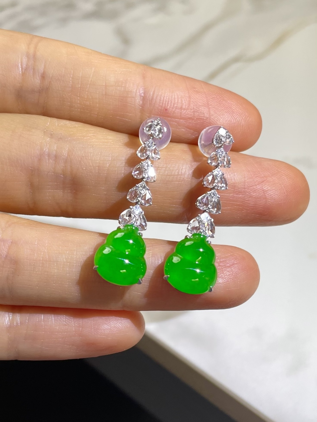 ️葫芦耳坠，裸石 10*8.5*3.5mm 29.5*8.5*5.5mm