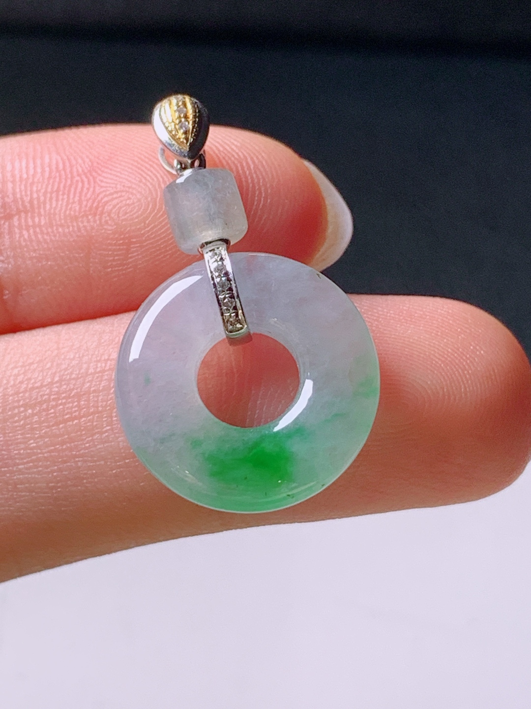 ️ 冰种绿甜甜圈吊坠，无裂翠绿饱满，裸石16.1-3.927.4