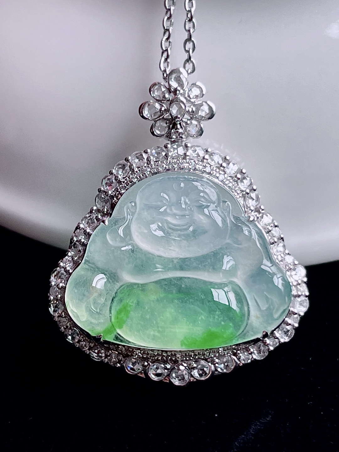 ️ 飘绿佛公 花色灵动 通透无比：31.2/25.5/11，裸石：17/21.8，超值