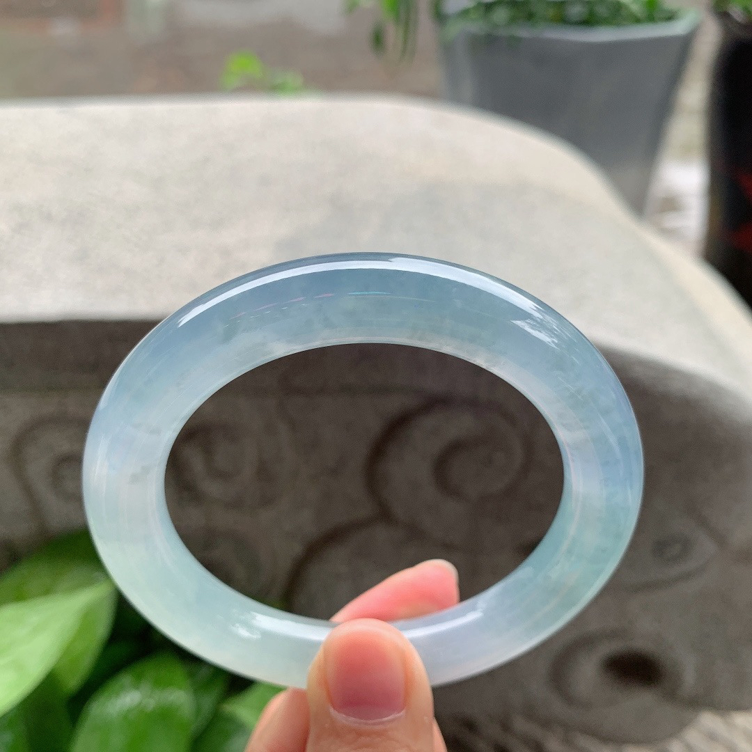 圈口57.8-11.2 【冰紫圆条手镯】圆条57 58可戴