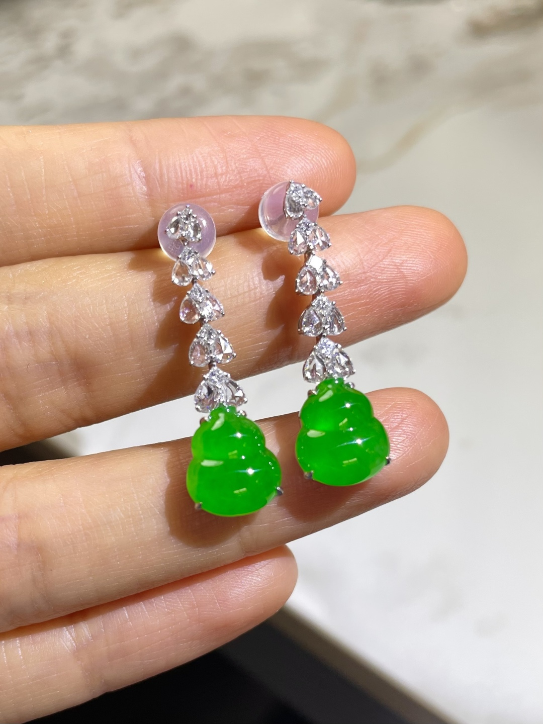 ️葫芦耳坠，裸石 10*8.5*3.5mm 29.5*8.5*5.5mm