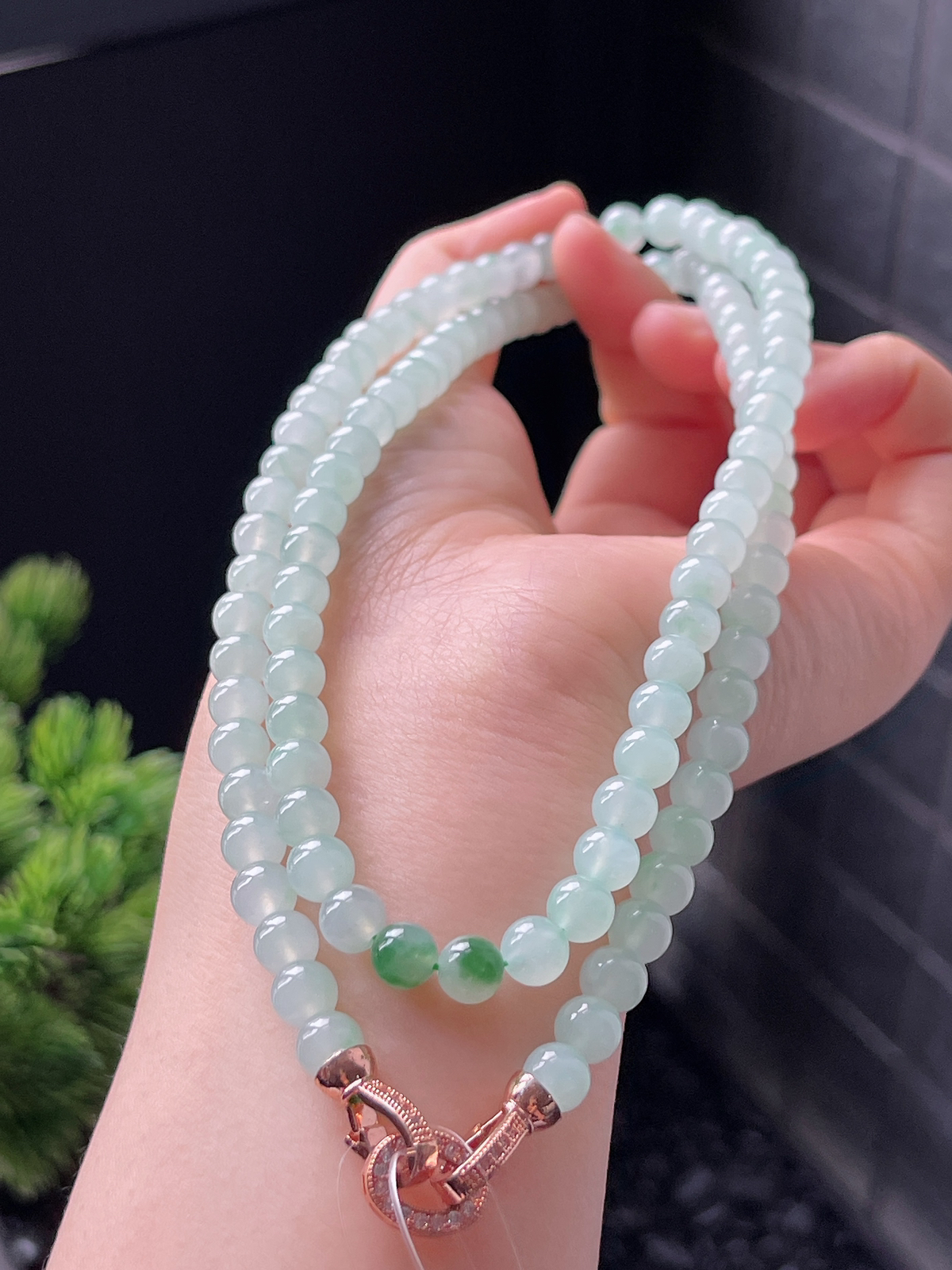 翡翠冰糯种项链