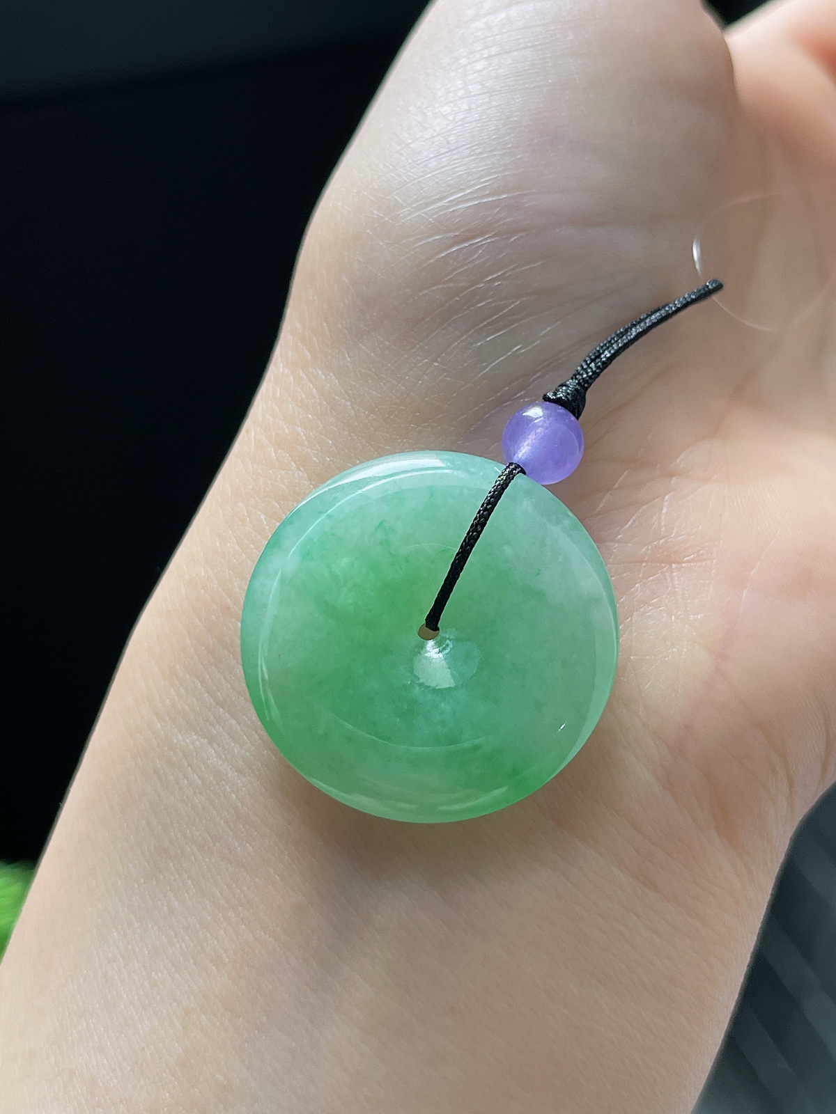 翡翠冰糯种绿色平安扣