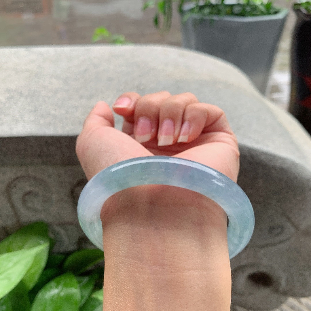 圈口57.8-11.2 【冰紫圆条手镯】圆条57 58可戴