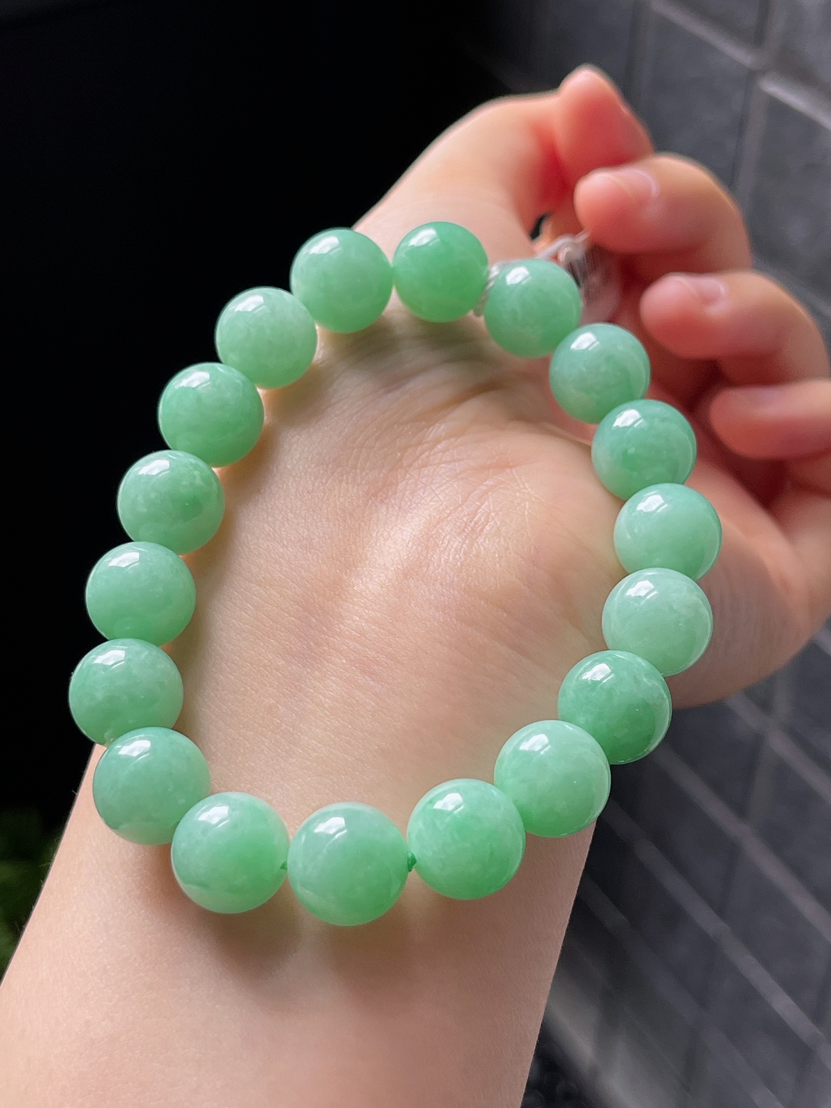 翡翠满甜绿手链