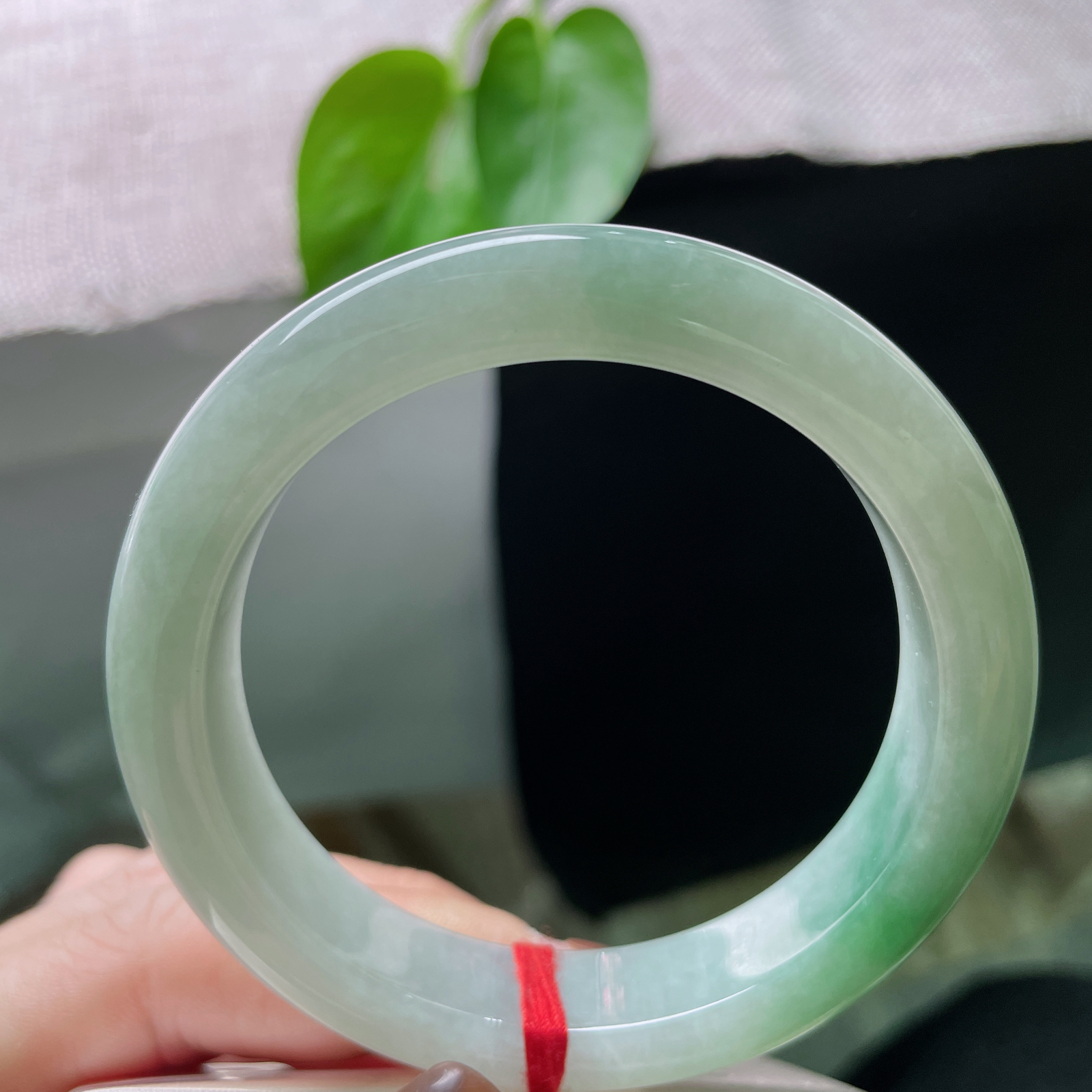 56/12.1/8.9，绿底正圈，一抹飘色增添几分韵味，种老，底子细腻，色纹，ss48469a..