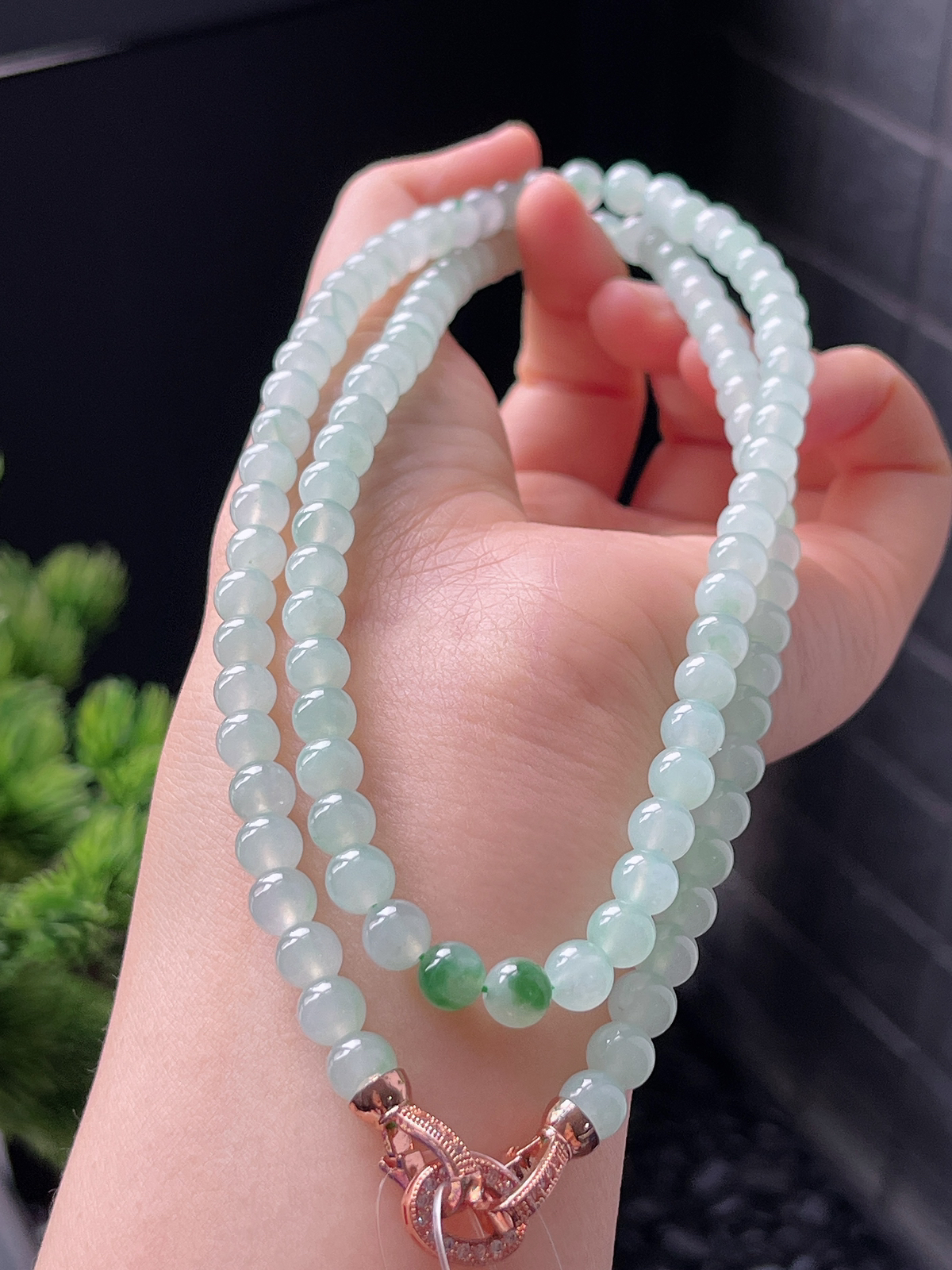 翡翠冰糯种项链