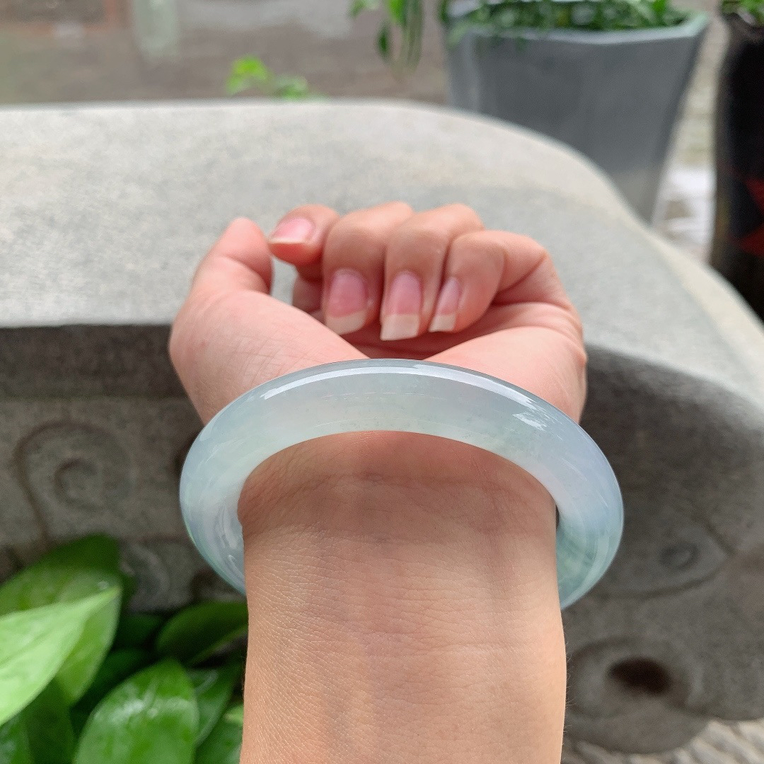 圈口57.8-11.2 【冰紫圆条手镯】圆条57 58可戴