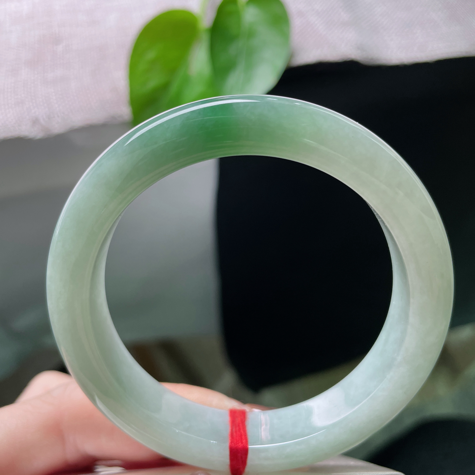 56/12.1/8.9，绿底正圈，一抹飘色增添几分韵味，种老，底子细腻，色纹，ss48469a..